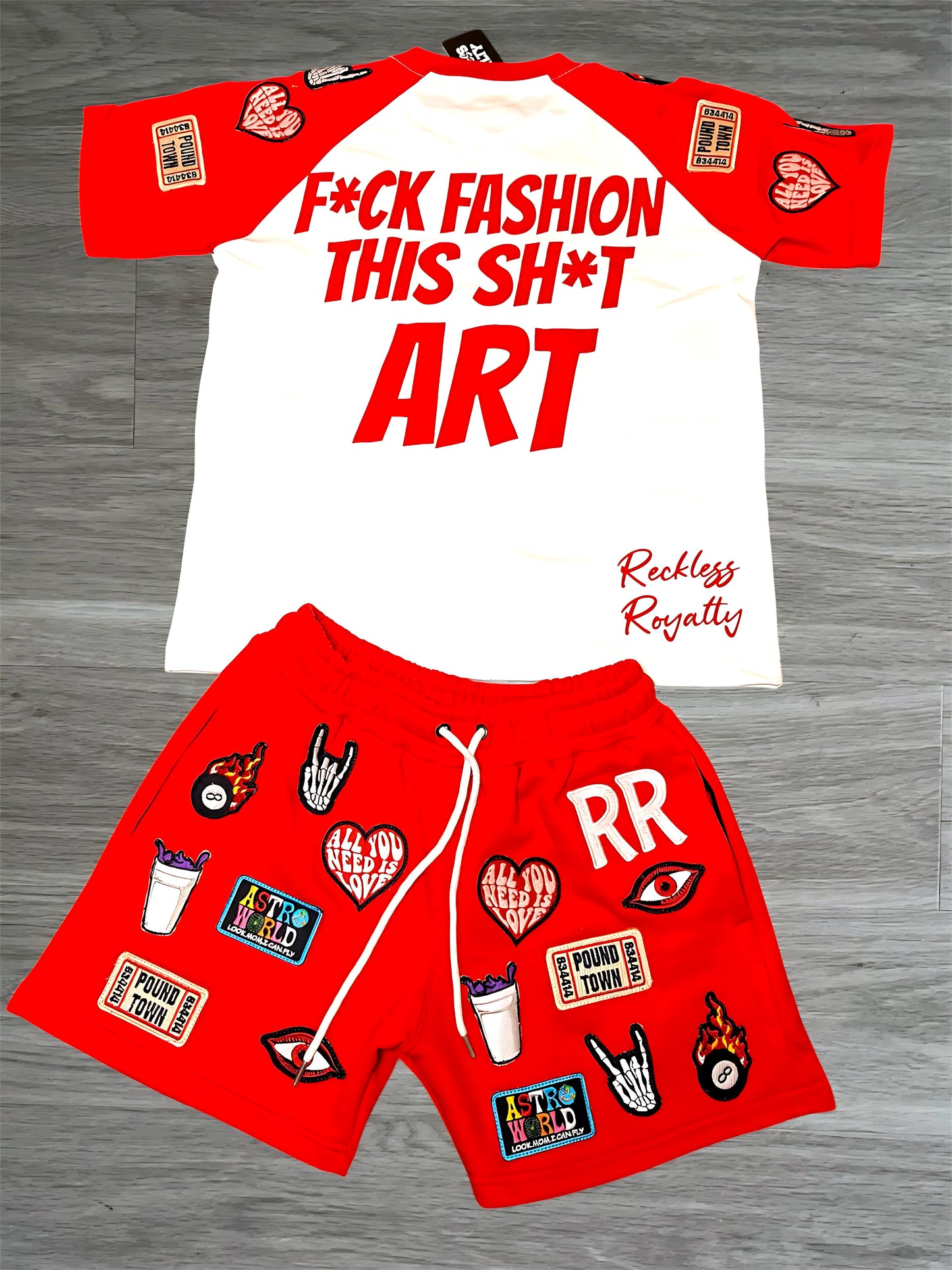 Red Reckless Patch Set