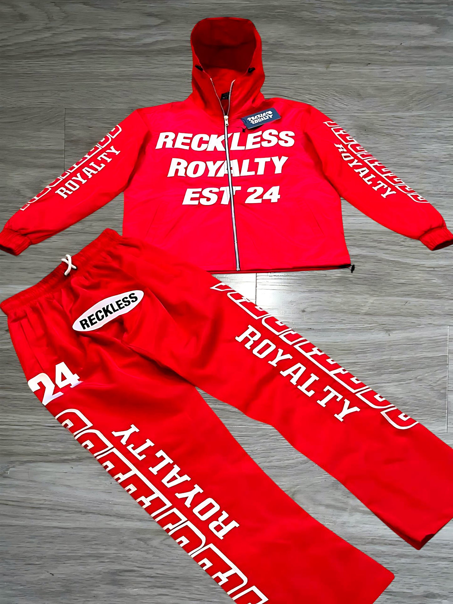 Red Windbreaker Set