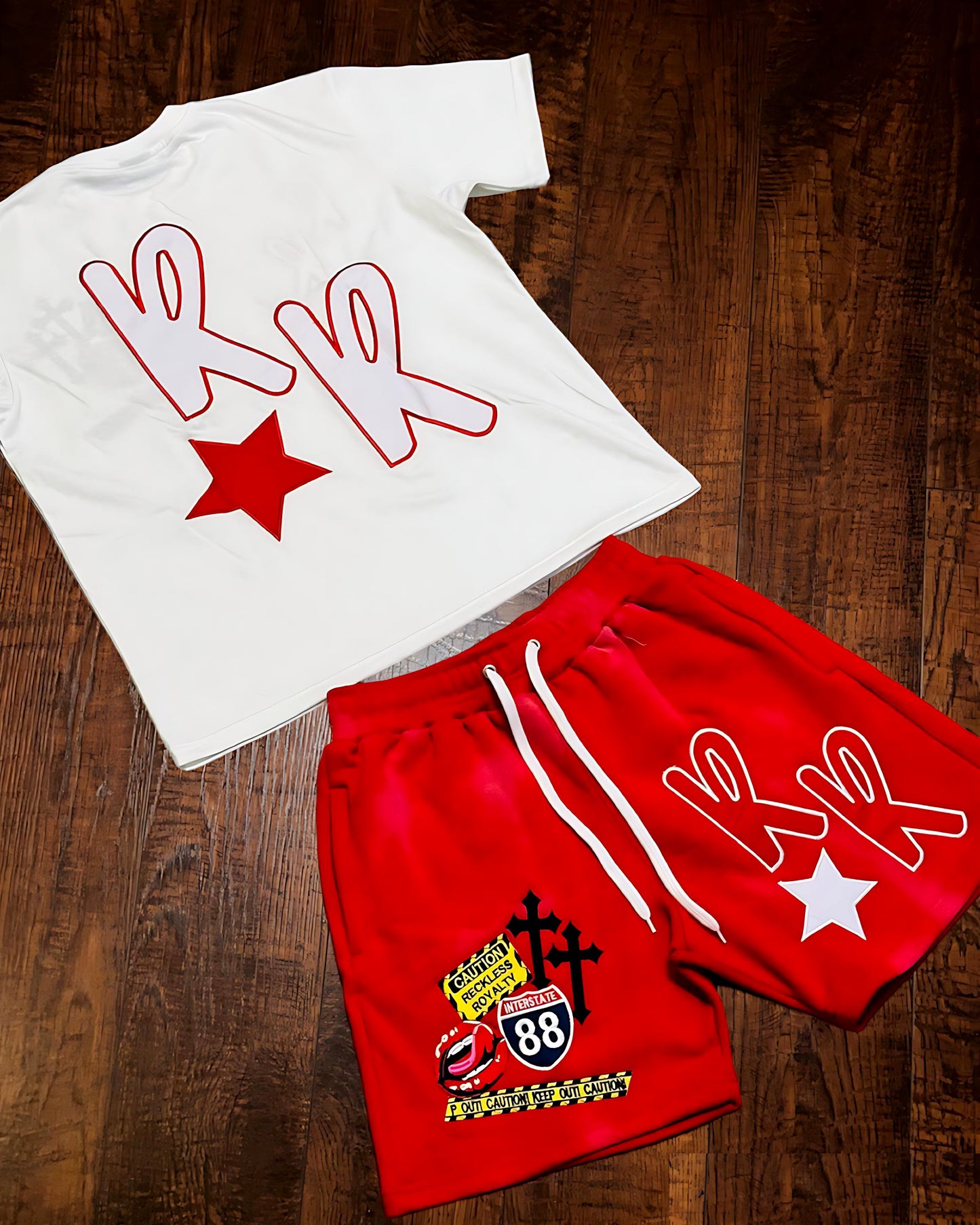 Red Patch Work Set