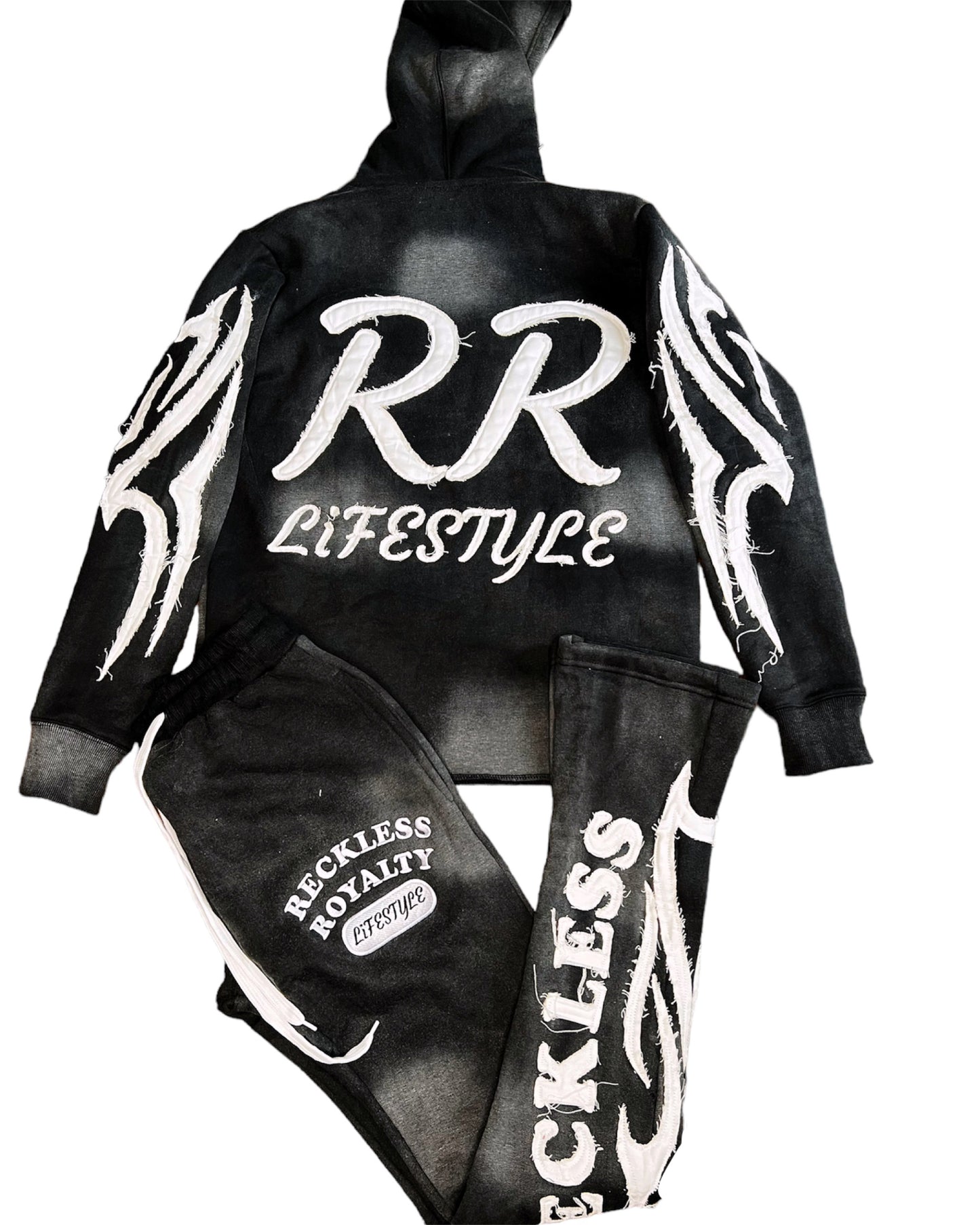 Acid Wash Denim Black Set