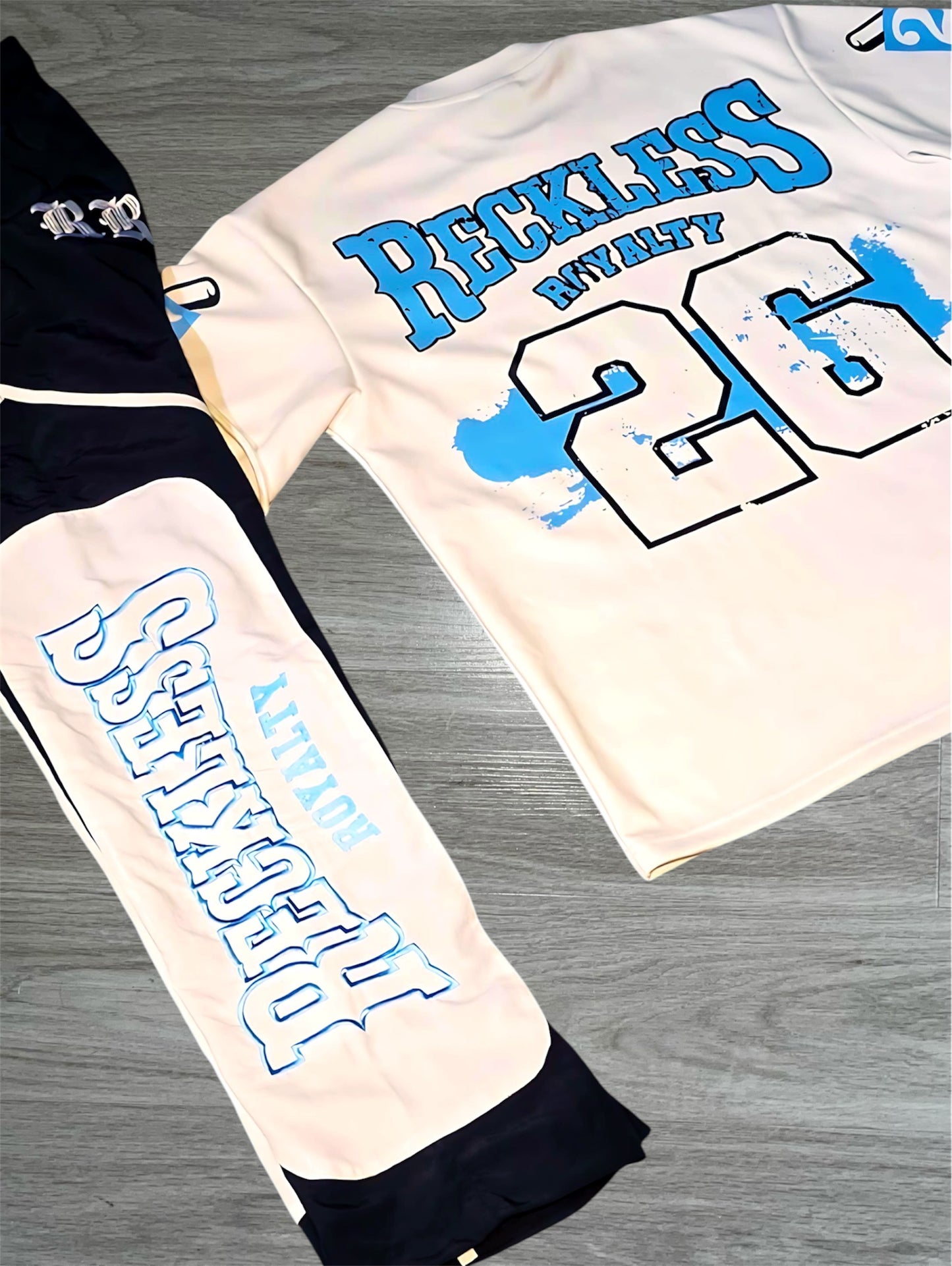 Blue Graphic Tee Set