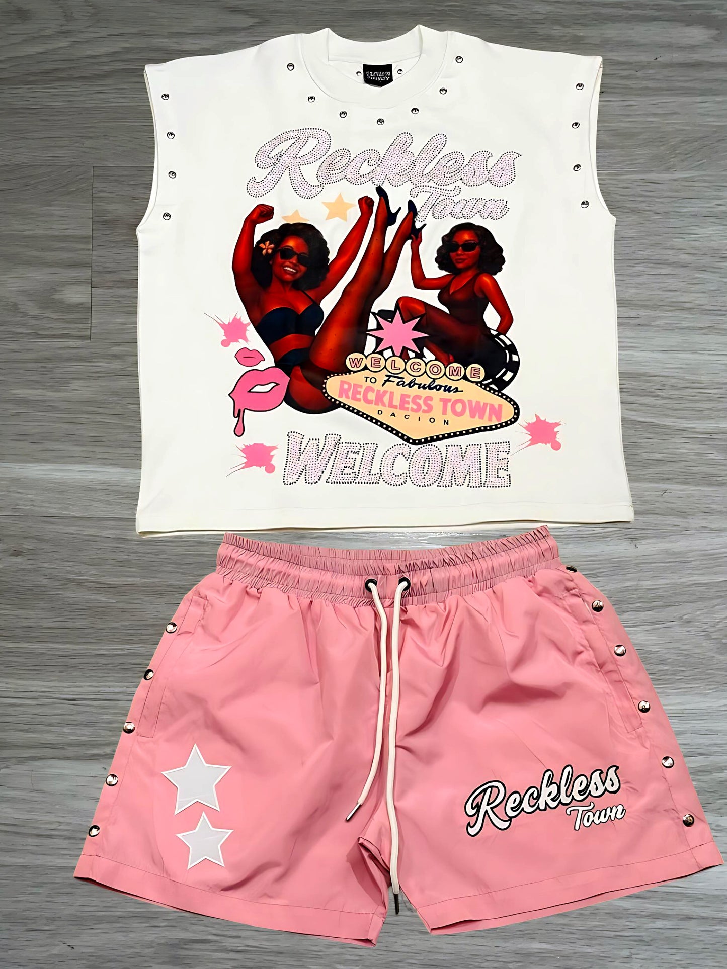 Pink Rhinestone Set