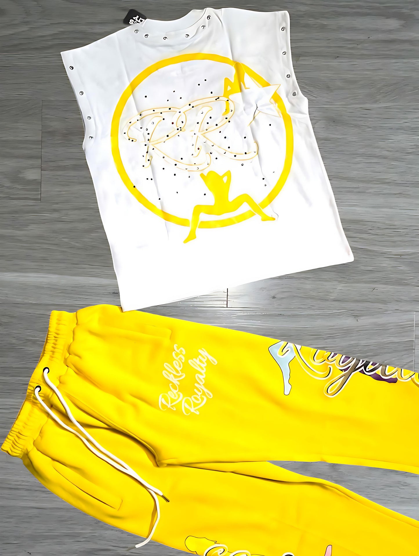 Yellow Rhinestone Set