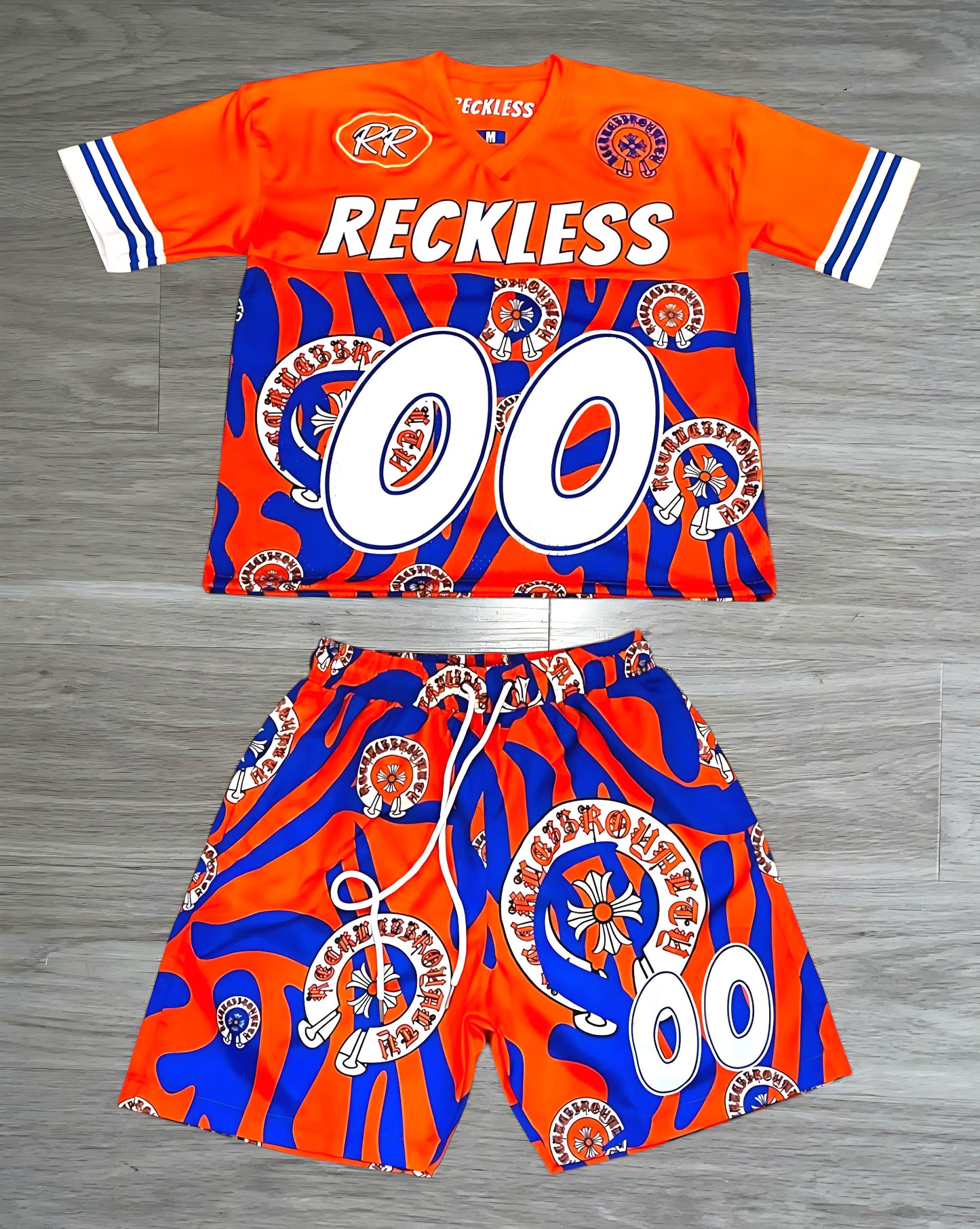 Orange & Blue Chrome Set