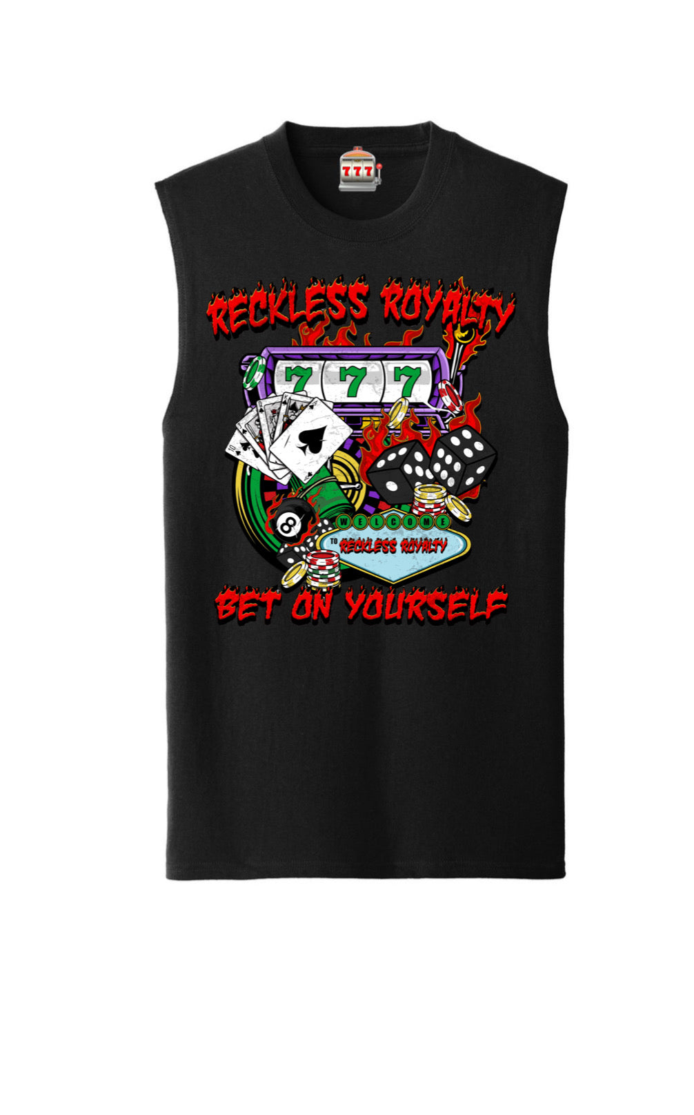 Poker Graphic Black Cut Tee