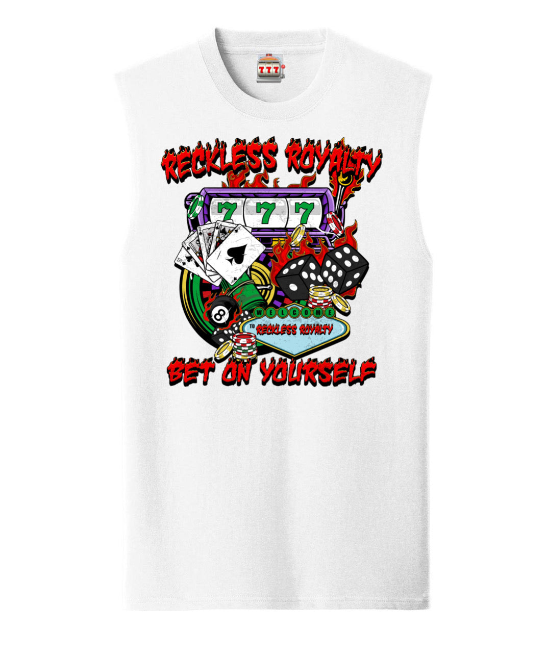 Poker Graphic White Cut Tee