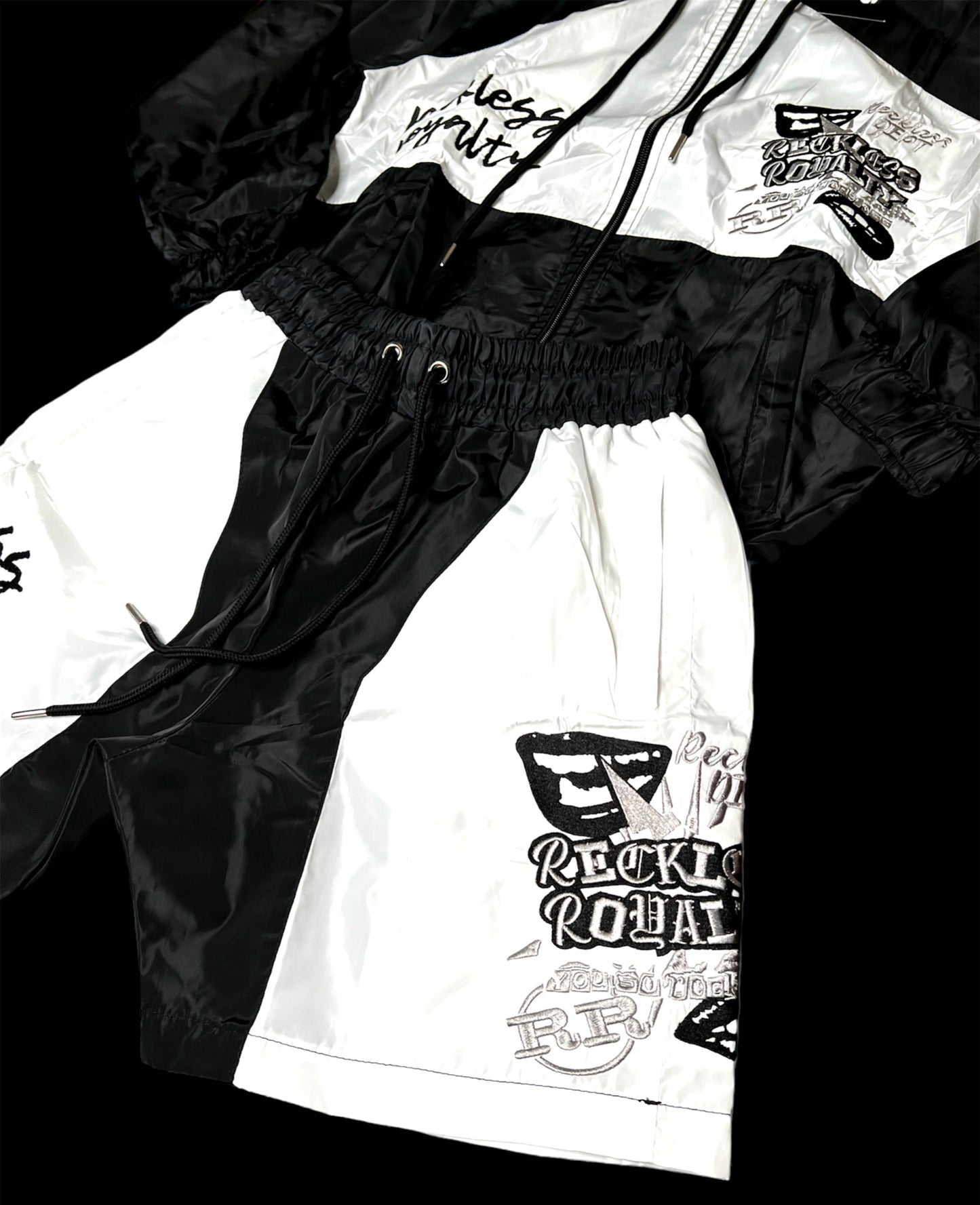 Black Windbreaker Set