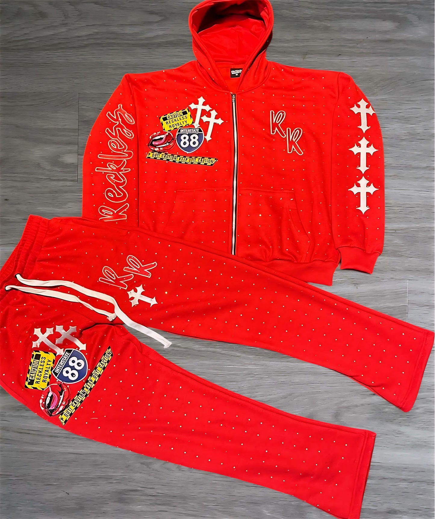 Red Rhinestone Set