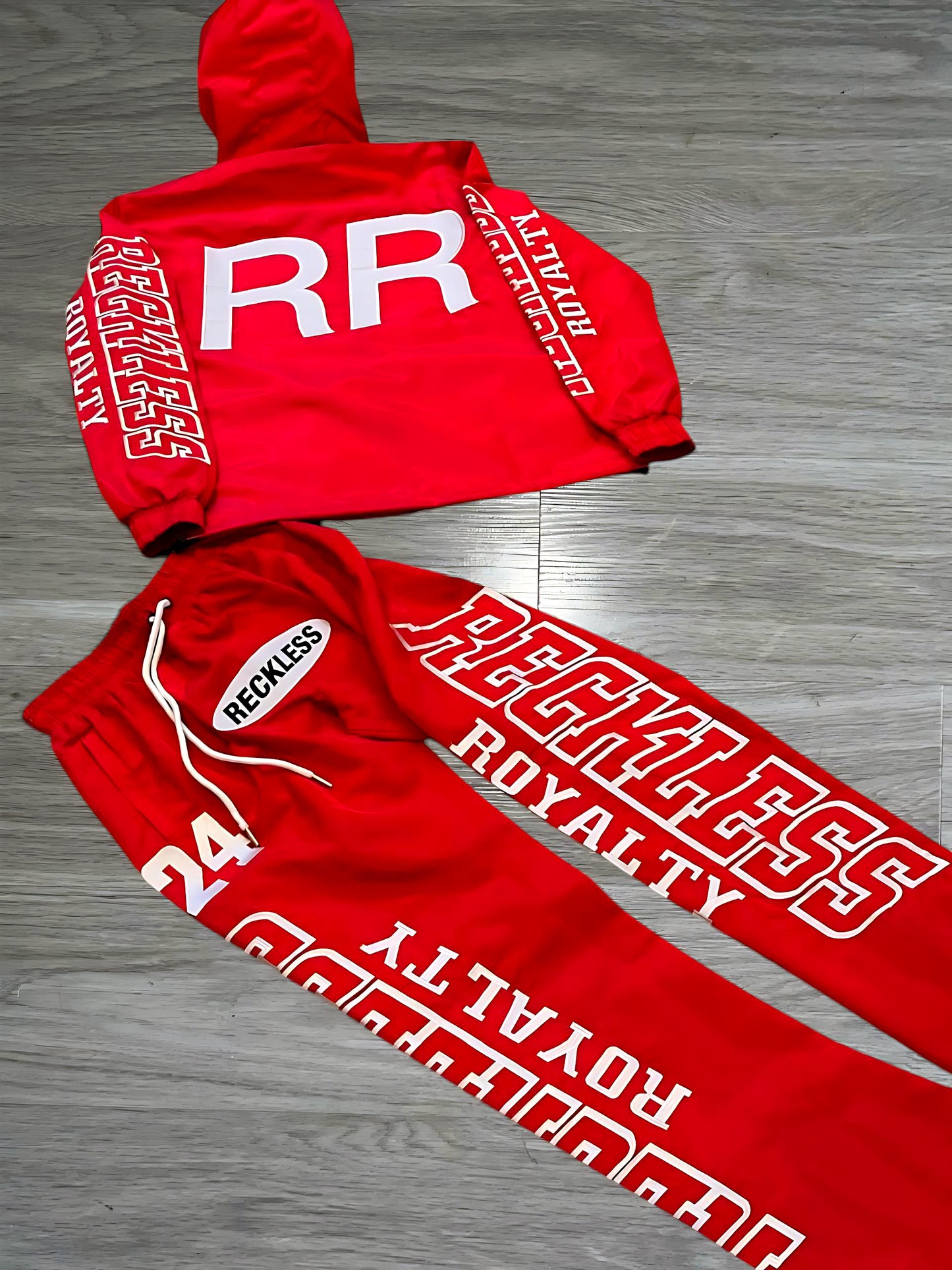 Red Windbreaker Set