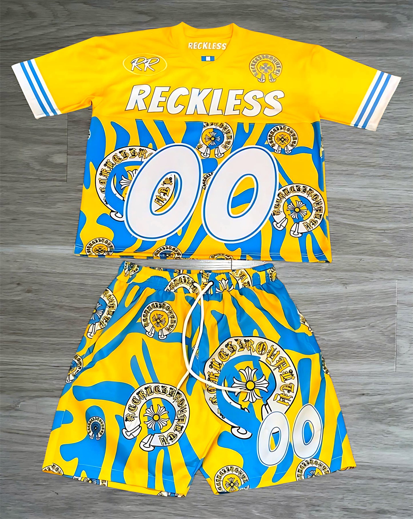 Yellow & Blue Chrome Set