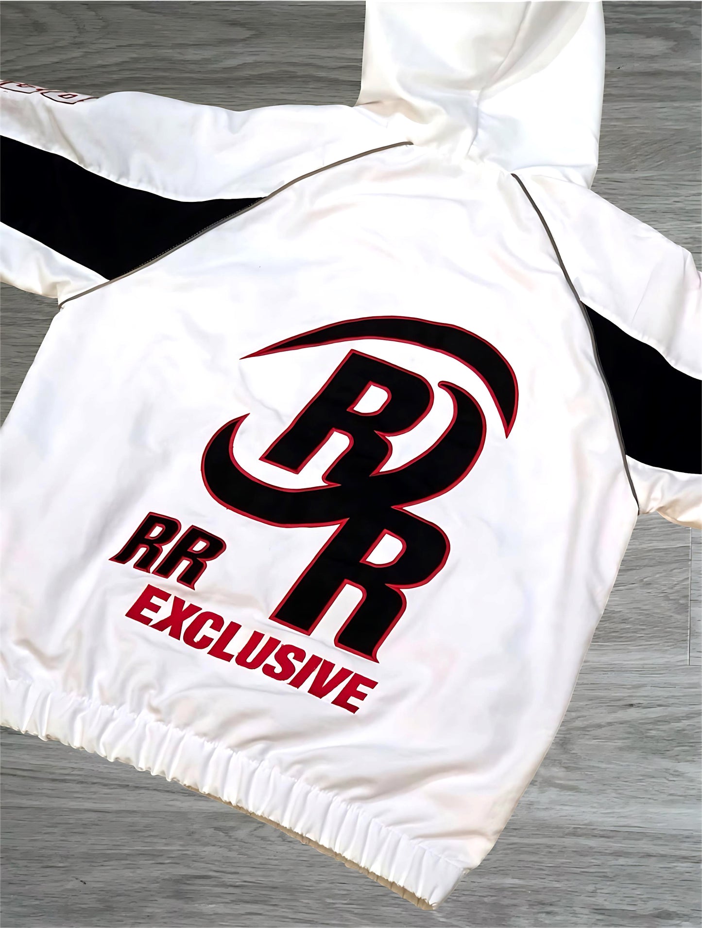 Red And White Windbreaker Set