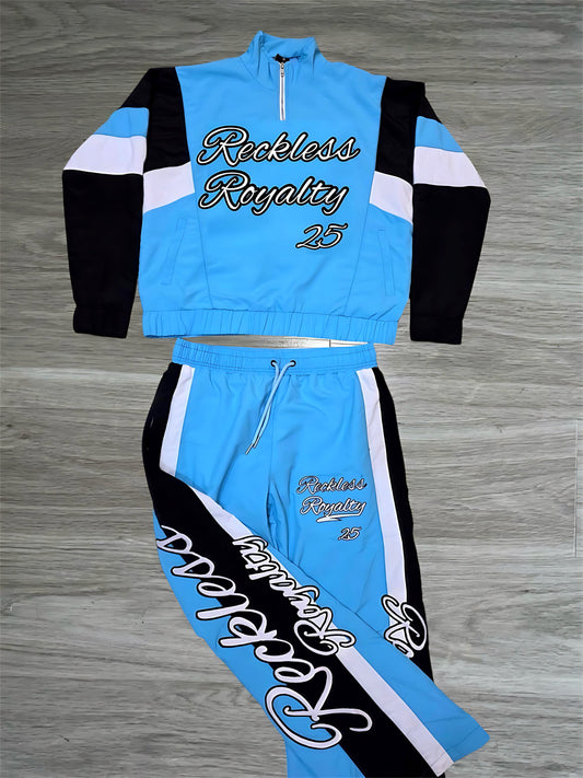 Blue Panel Windbreaker Set