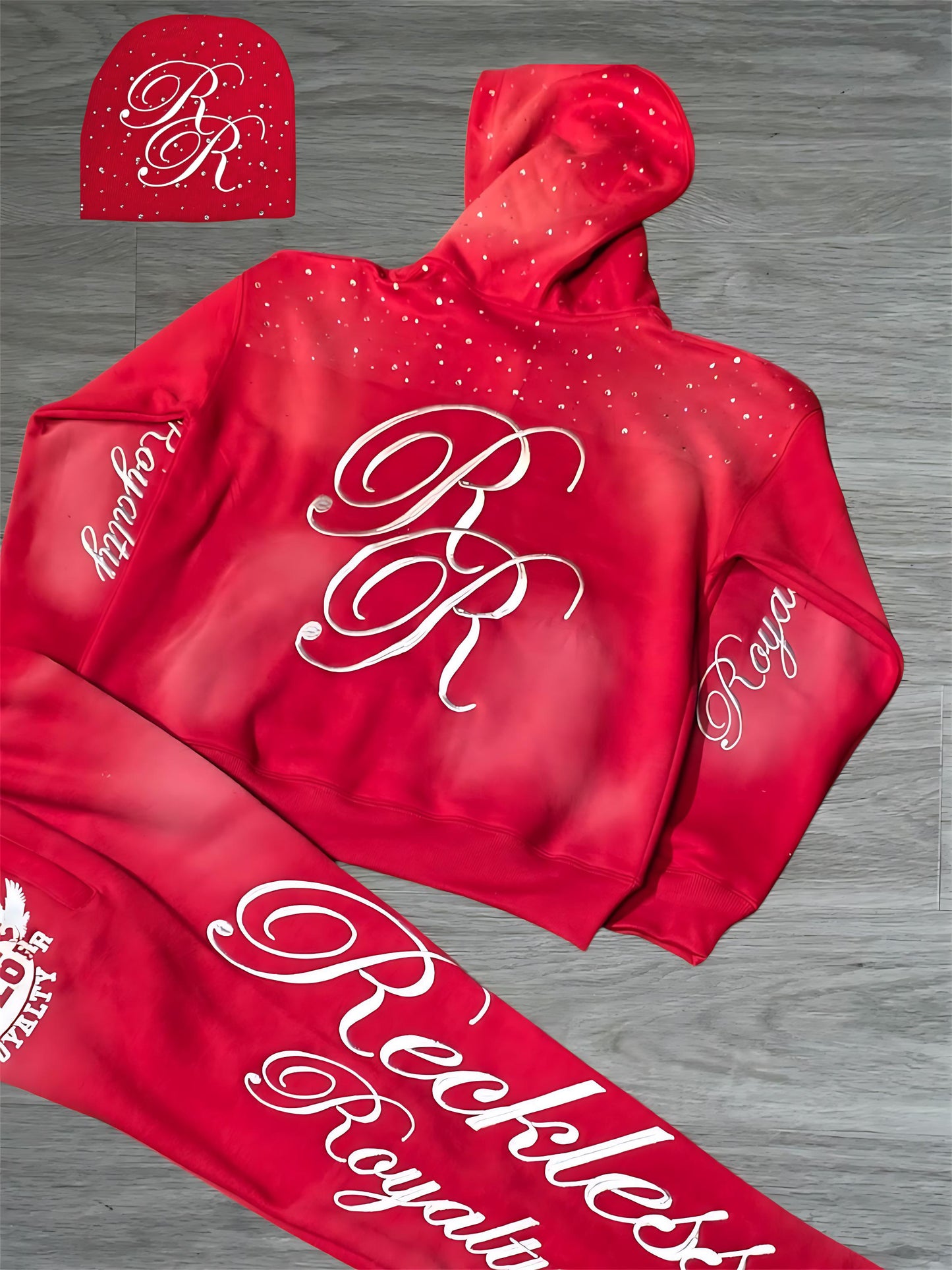 Red Reckless Rhinestone Set