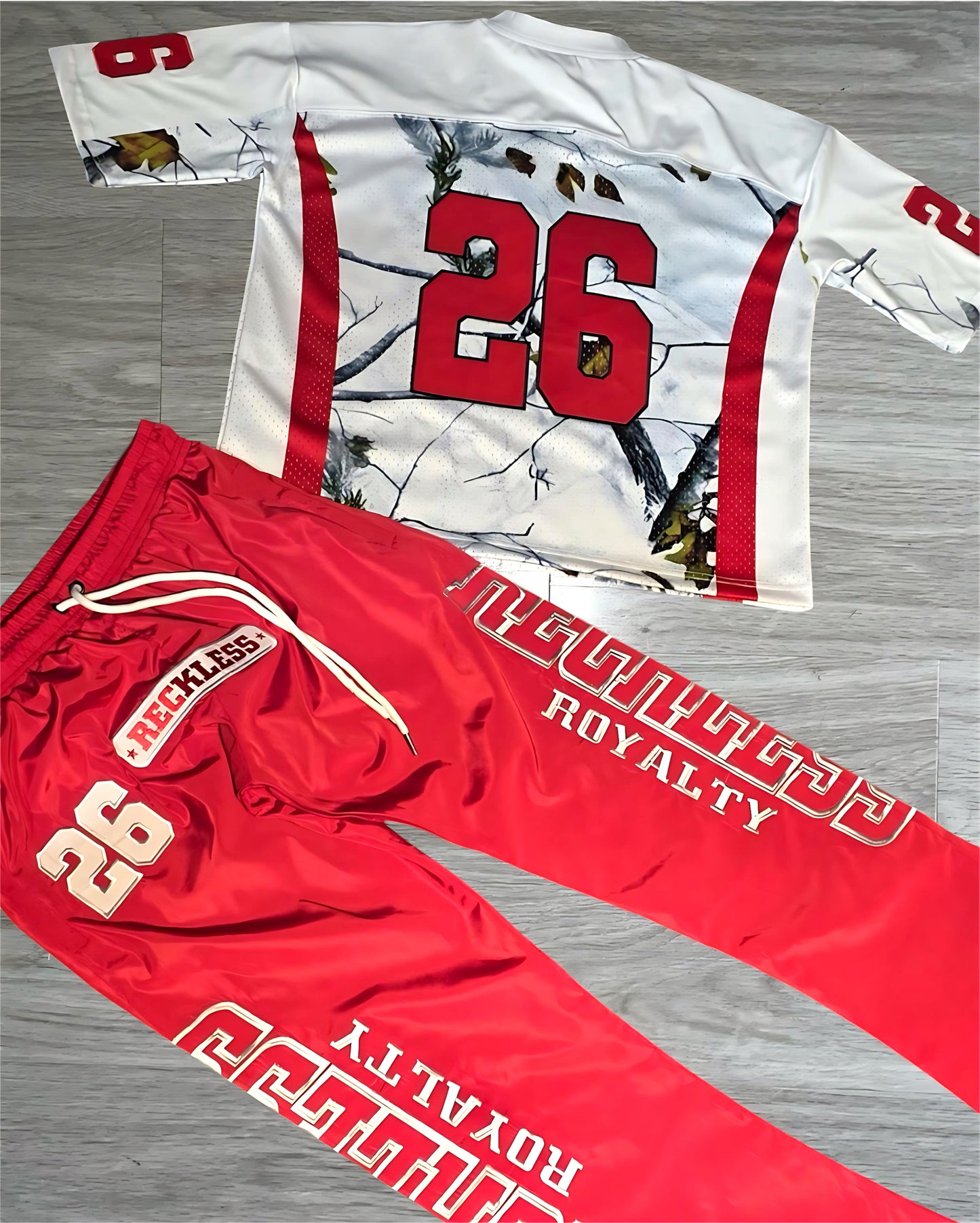 Red Real Tree Jersey Set