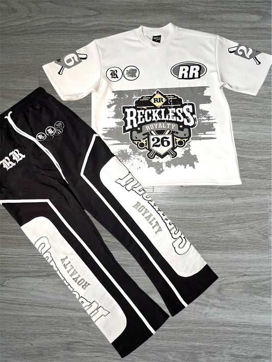 Grey Graphic Tee Set