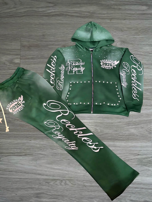 Reckless Green Rhinestone Set