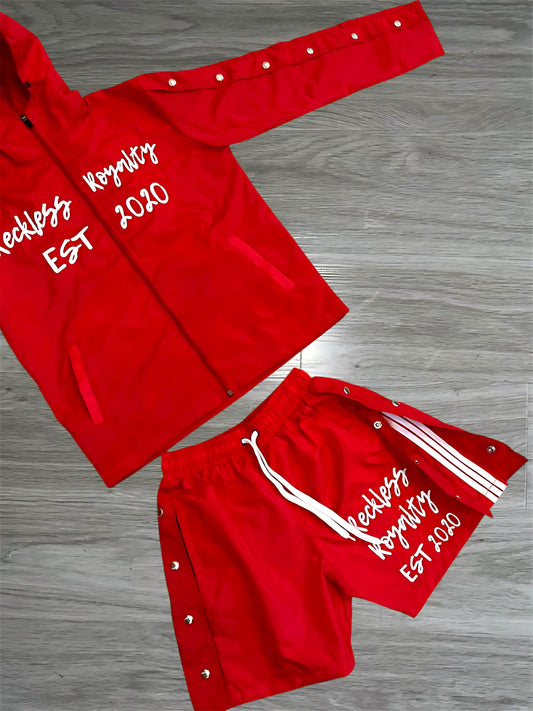 Red Windbreaker Set