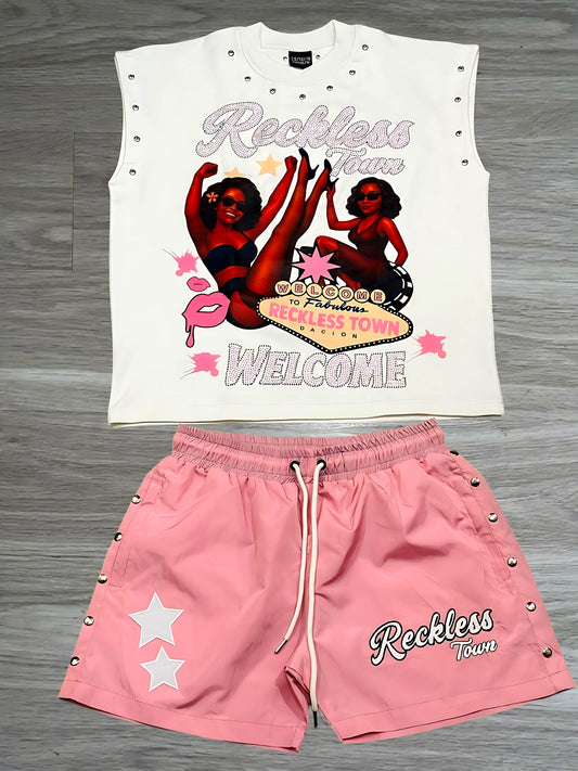 Pink Rhinestone Set