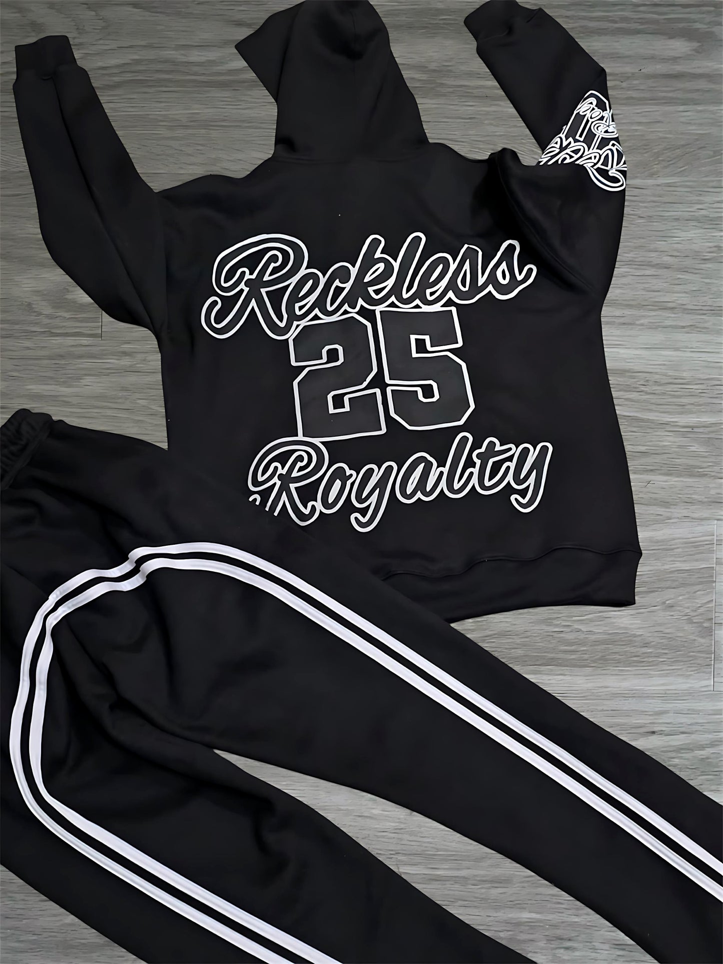 Black Varsity Sweatsuit