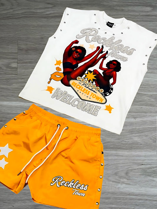 Yellow Rhinestone Set