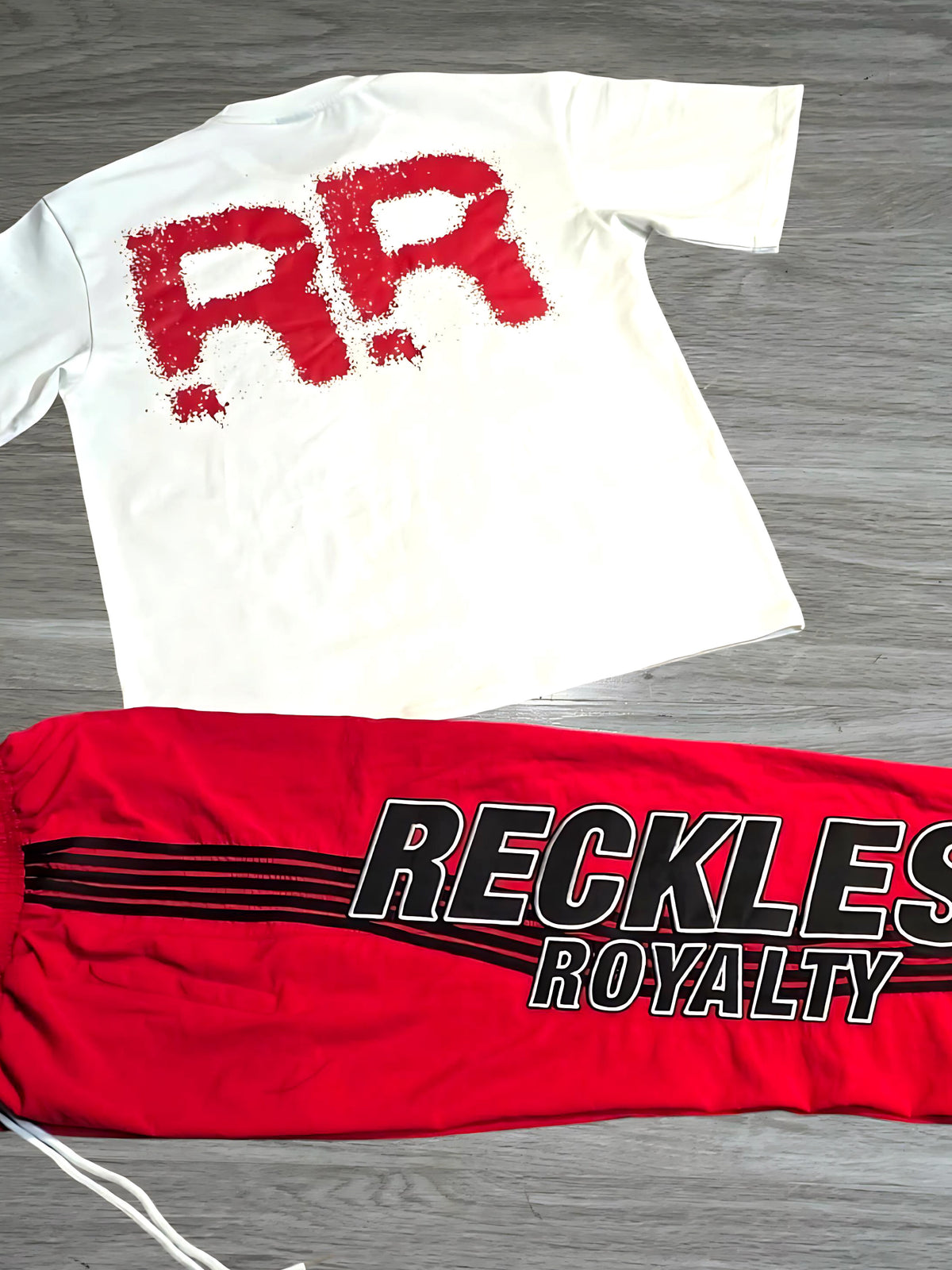 Red & Black Pants Set