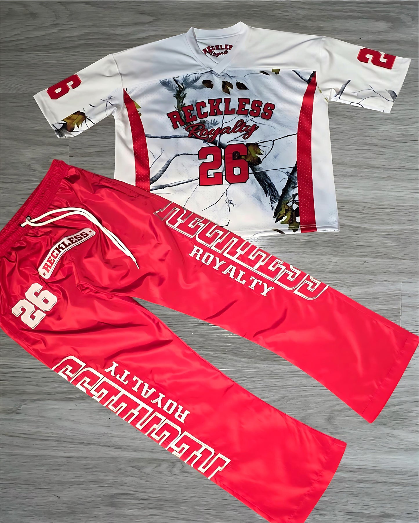 Red Real Tree Jersey Set