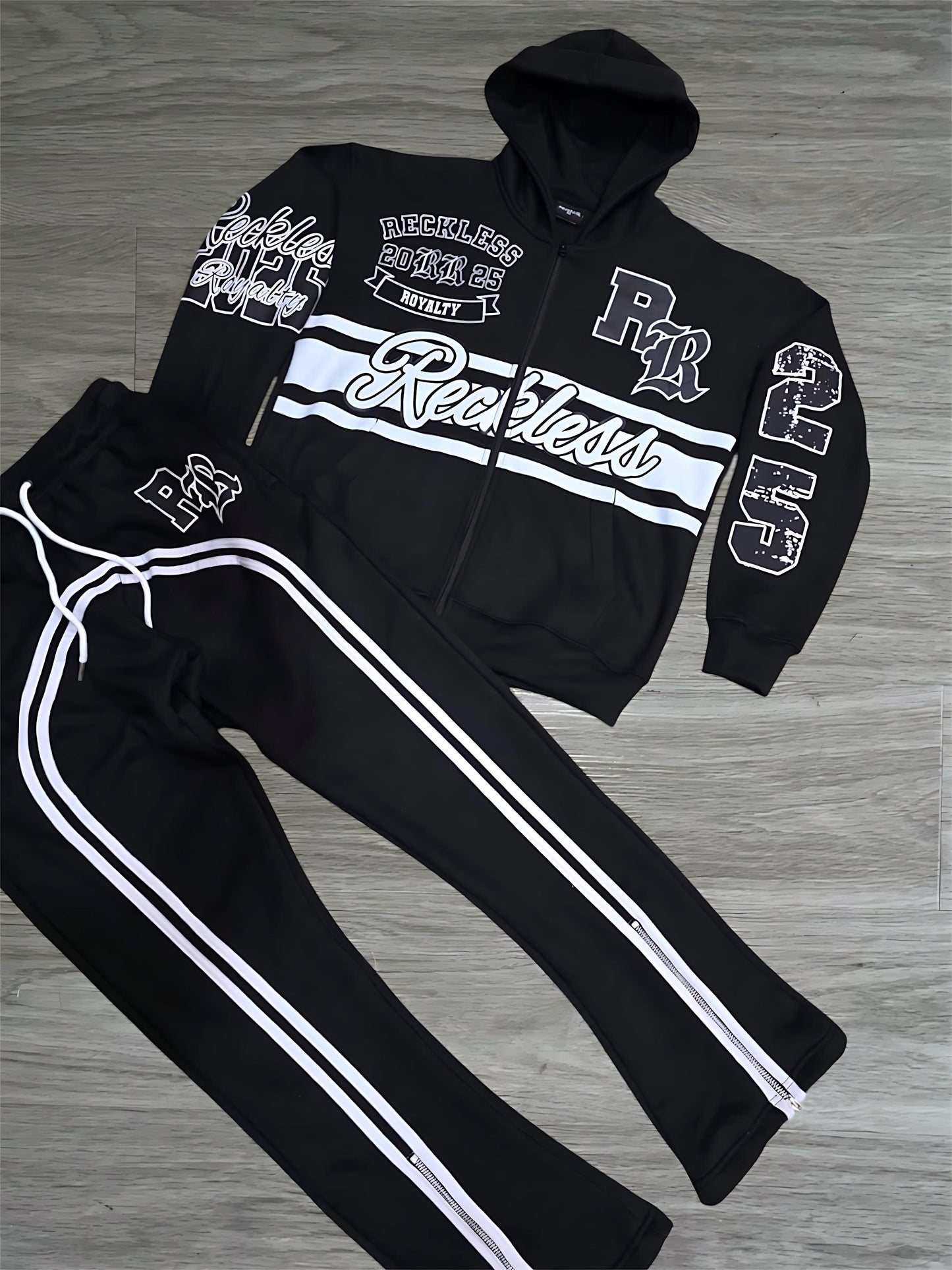 Black Varsity Sweatsuit