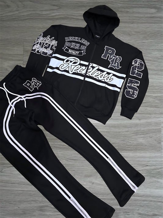 Black Varsity Sweatsuit