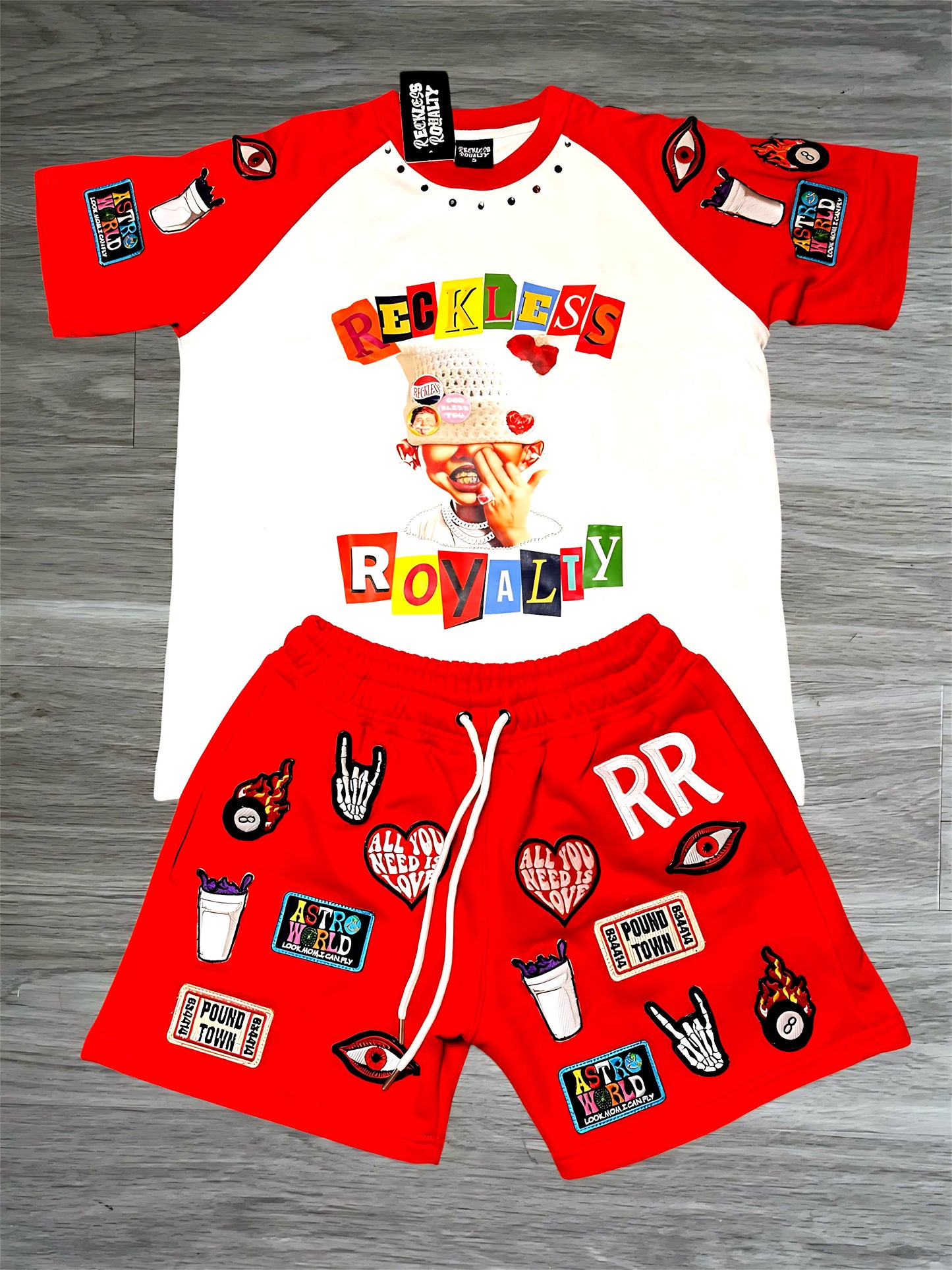 Red Reckless Patch Set