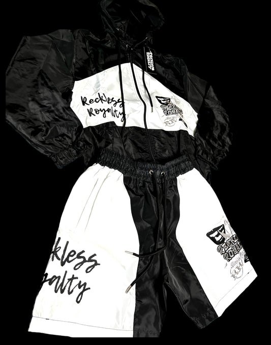 Black Windbreaker Set