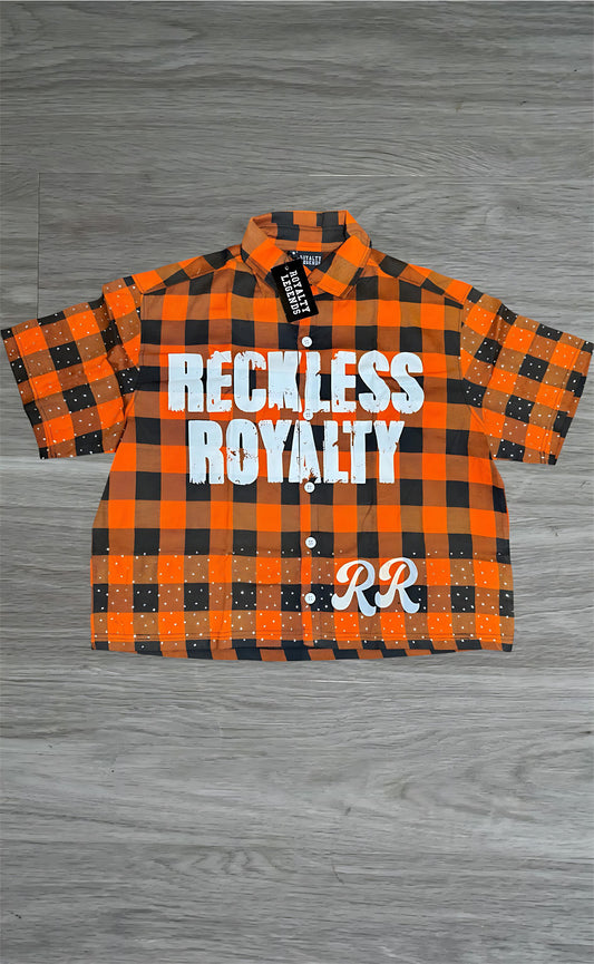 Orange And Black Flannel